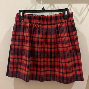 J. Crew vintage plaid wool skirt